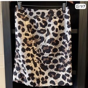 Banana Republic Leopard Print Skirt Size 8